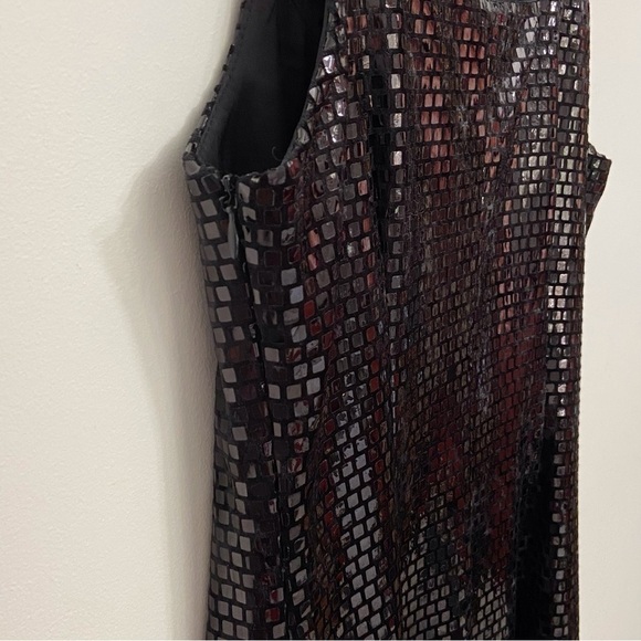 LORI Weidner design black maxi dress shinny sleeveless soirée luxury classic 8 - Picture 6 of 16